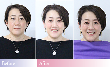 上品美人メイク,変身ビフォーアフター,30代メイク,40代メイク