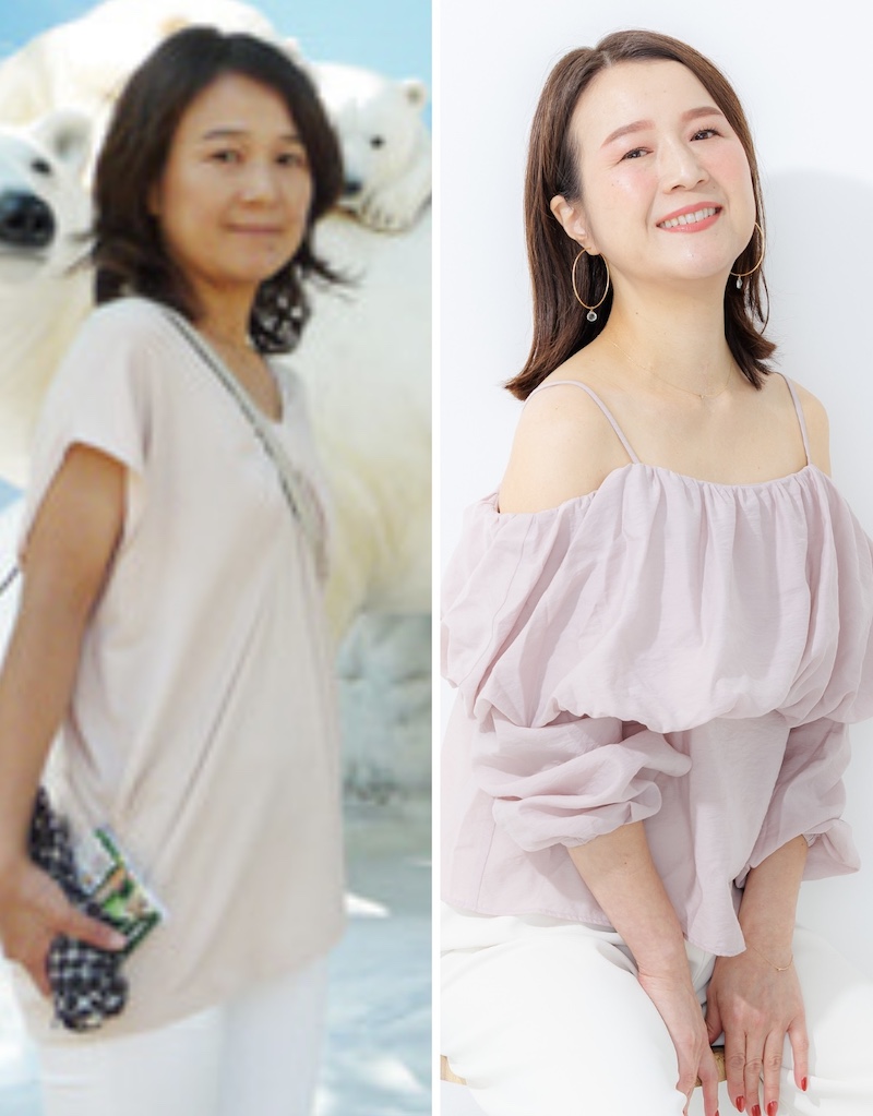 50代 メイク講師 平田美香 プロフィール　ビフォーアフター